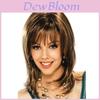 Luxurious Long Curly Synthetic Blonde Lace Front Wig In Ombre Brown For Women