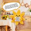 1/2pcs Positive Sun Crochet Dolls with Inspirational Cards-Handmade Yellow Knitted Suns for New Year, Birthday Party Decorations