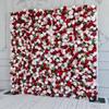 Uflower Luxury 3D Red White Rose Flower Wall Wedding Backdrop Props Arrangement Curtain Hanging Fabric Floral Wall Decor