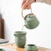 Shangqi Ge Kiln Xishi Pot 10-Piece Travel Tea Set