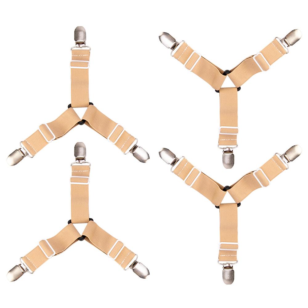 

4pcs/lot Triangle Bed Sheet Holders Fitted Sheet Clips Adjustable Sheet Suspenders Mattress Gripper Clips for Bed Mattress Cover