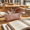 Large Capacity Portable Pencil Pouch Zipper Pencil Bag Simple Aesthetic Makeup Bag  Back To School
