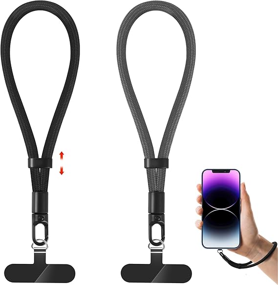 Univerzální nastavitelný samouzamykací popruh proti ztrátě mobilního telefonu pro iPhone Samsung Krátký zápěstní popruh Odolný popruh pro mobilní telefon
