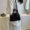 Chic Black Pu Shell Bag Stylish Women's Handbag Trendy Crossbody Tote For Every Day