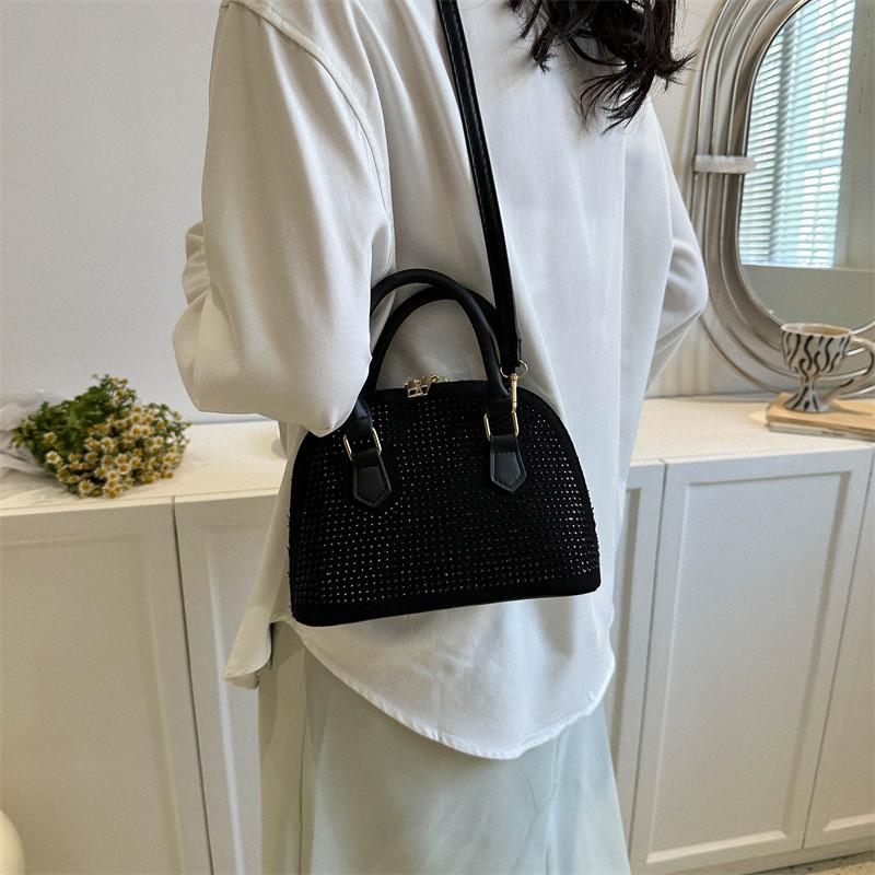 Chic Black Pu Shell Bag Stylish Women's Handbag Trendy Crossbody Tote For Every Day