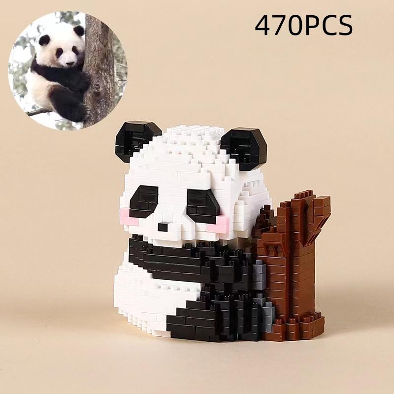 Micro Granule Panda Panda Decorare Puzzle Asamblare Jucării pentru copii