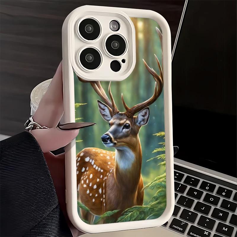 Phone Case for iPhone 17 Air 16E 15 16 Pro Max Sika Deer Elk Animal Cover 14 Plus 13 12 Mini Soft Shell Silicone Fundas