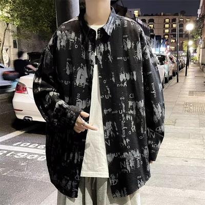 2024 Vintage Shirt Men'S Summer Casual Student Loose Niche Design Fun New Men'S Top For Outdoor Wear