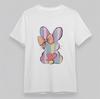 Women's Plus Size Classic T-Shirt Rainbow Ear Rabbit Purple Bow Cute Cotton Tee