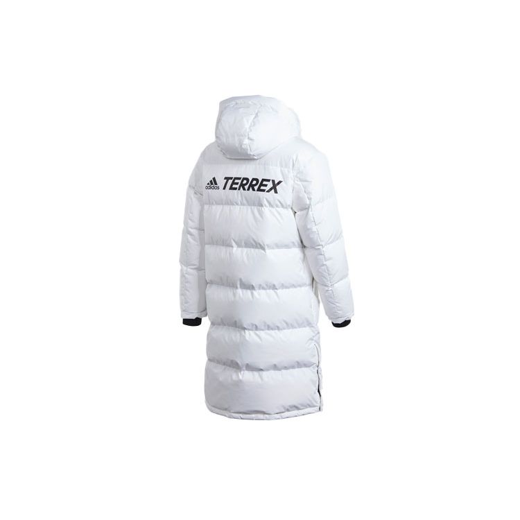 Adidas Outdoor Casual Sports Hooded Down Jacket Men Outerwear White GE9875