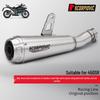 Non-destructive Install Kit: Stainless Steel Mid-Section & Tail Muffler for CFMoto 450SR Exhaust, Compatible with Original System