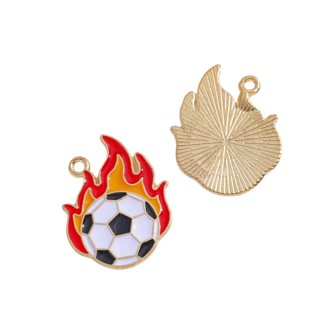 Zinc Zinc Alloy Material Football Series Pendant Enamel Design DIY Earrings Charms  DIY Jewelry
