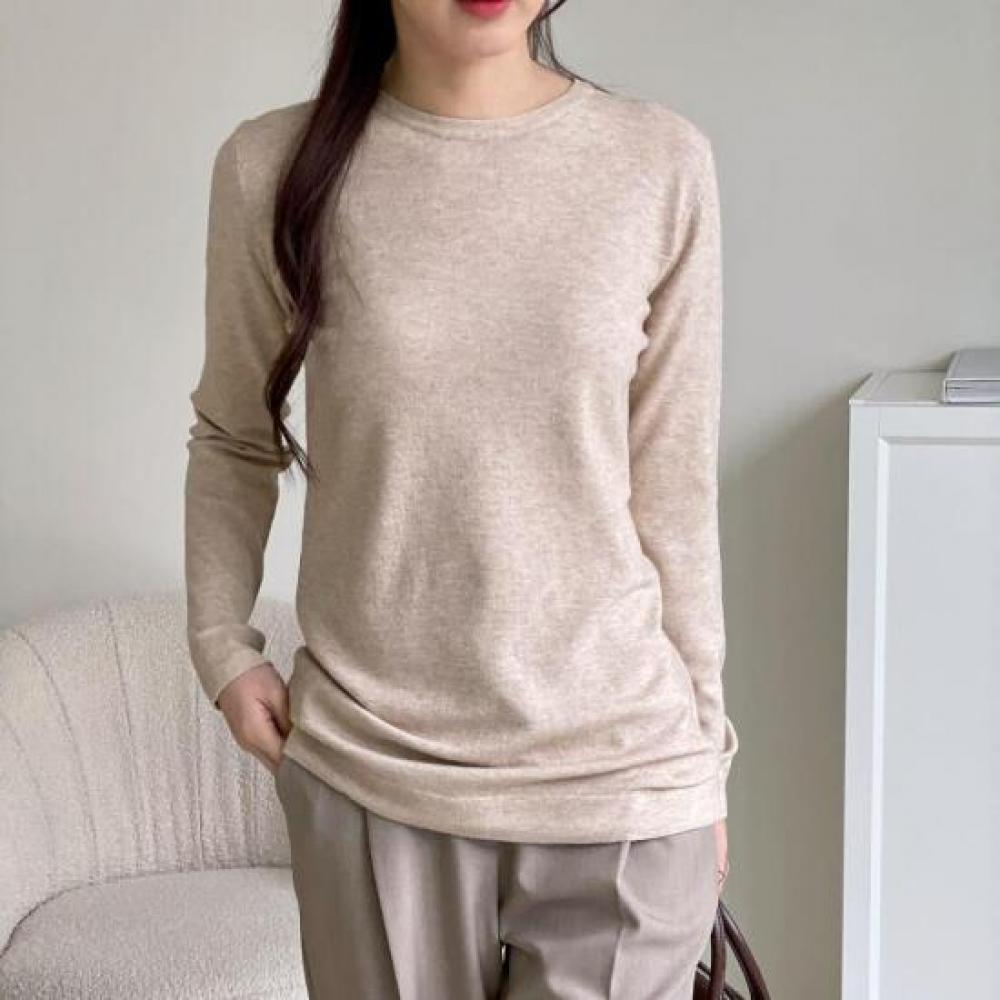 New ArrivalS Open Run Slim Fit Long Sleeve Knit Round Neck Women S viScoSe Plain