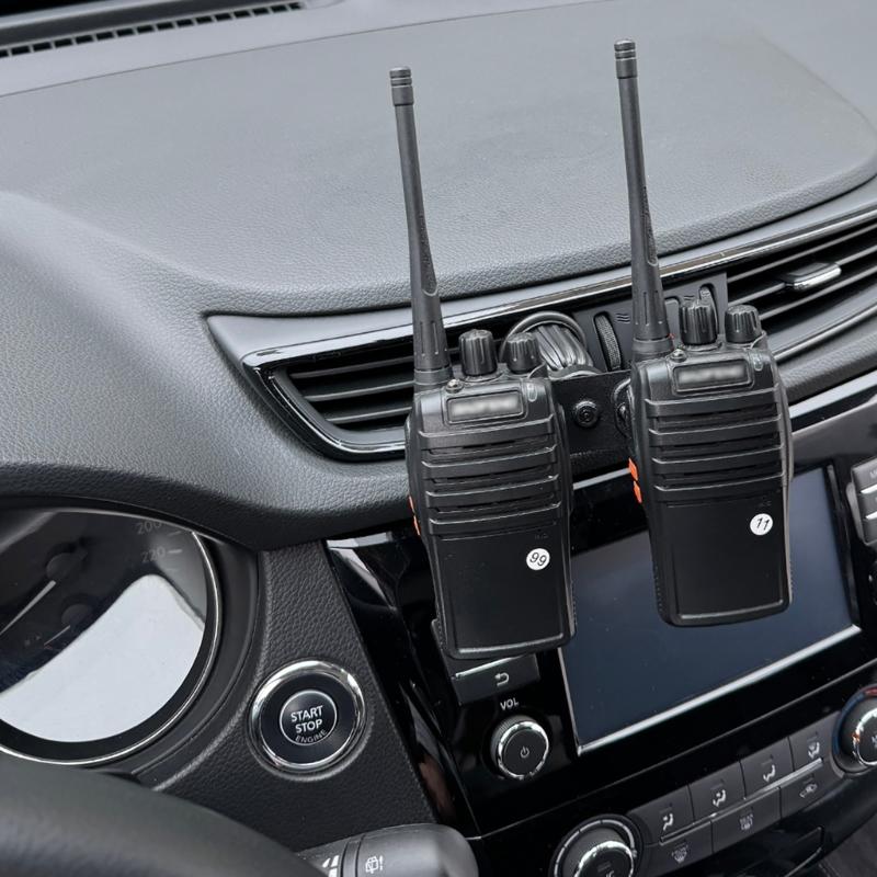 KFZ-Halterung für zwei Funkgeräte Universelle Fahrzeughalterung Halterständer Walkie-Talkies Autohalterung für Kommunikationsgeräte