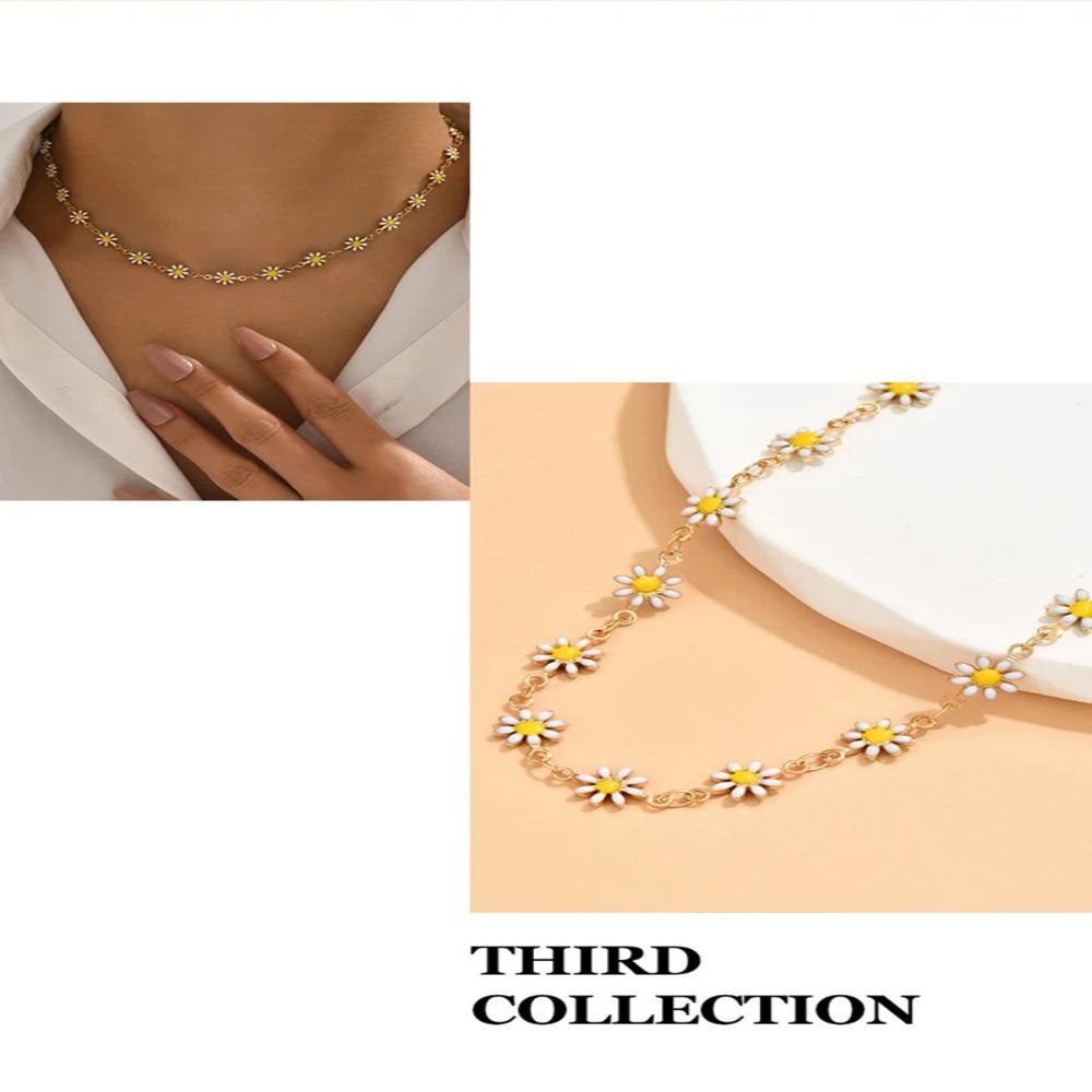 Schmuck Damen Süße Gänseblümchen Halskette Dekoration Schmuck Geschenk Blume Gänseblümchen Schlüsselbeinkette Halskette