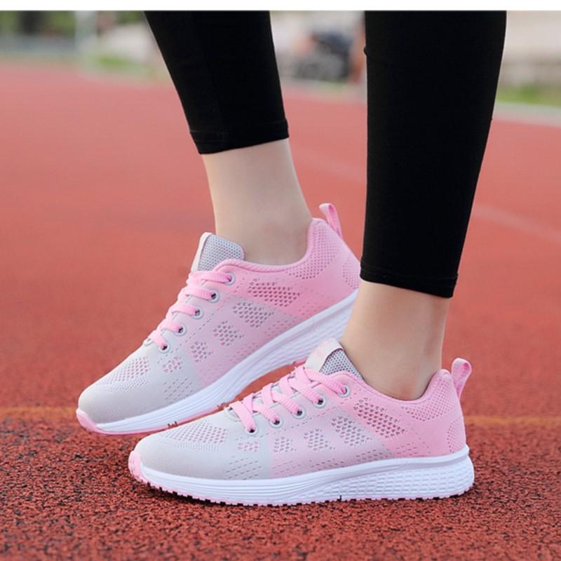 2025 New Women's Sneakers Fashion Vulcanized Shoes Women Mesh Fabric Casual Sneaker Woman Lace Up Tenis Feminino Sneakers Women