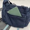 Borsa in Denim Grande Capacità Borsa a Tracolla da Donna Borsa Messenger da Studente Borsa Tote