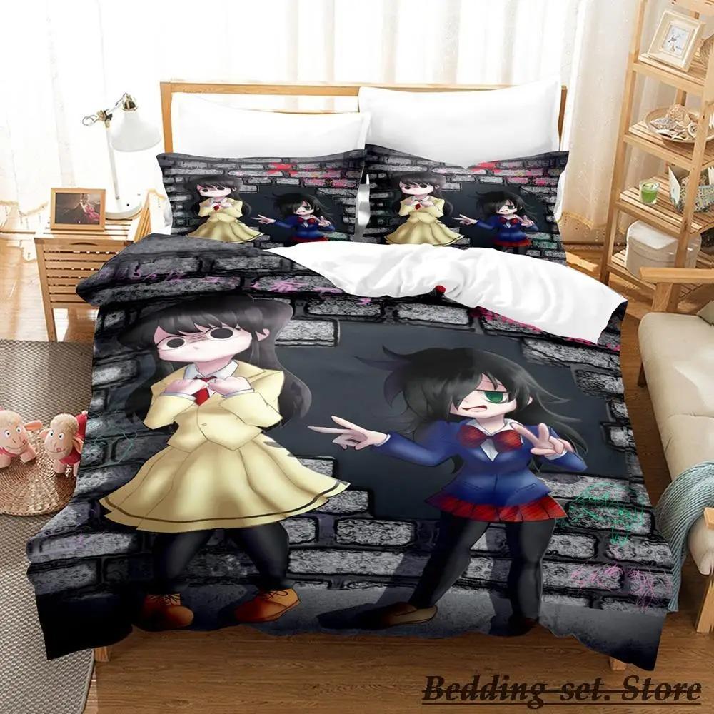 Watamote Bedding Set Single Twin Full Queen King Size Bed Set Adult Kid Bedroom Duvetcover Sets Anime parure de lit Bed