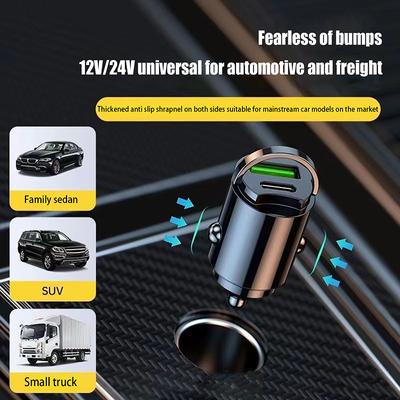 100W Mini Car Charger Fast Charging For Iphone Qc3.0 Mini Pd Usb Type C Car Mobile Phone Charger For Xiaomi Samsung Huawei