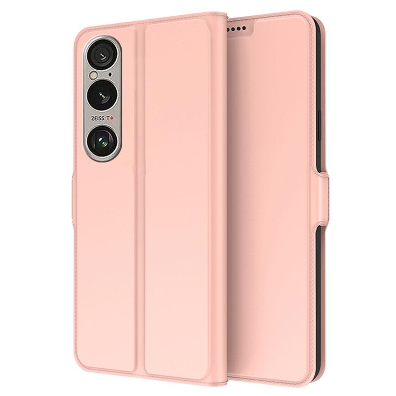 

Чехол для Sony Xperia 1 VI из ПУ кожи, чехол-книжка, подставка, магнитная защита Rose Gold