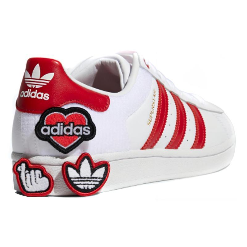 adidas Superstar Klettverschluss Weiß Rot Sneakers FY3117
