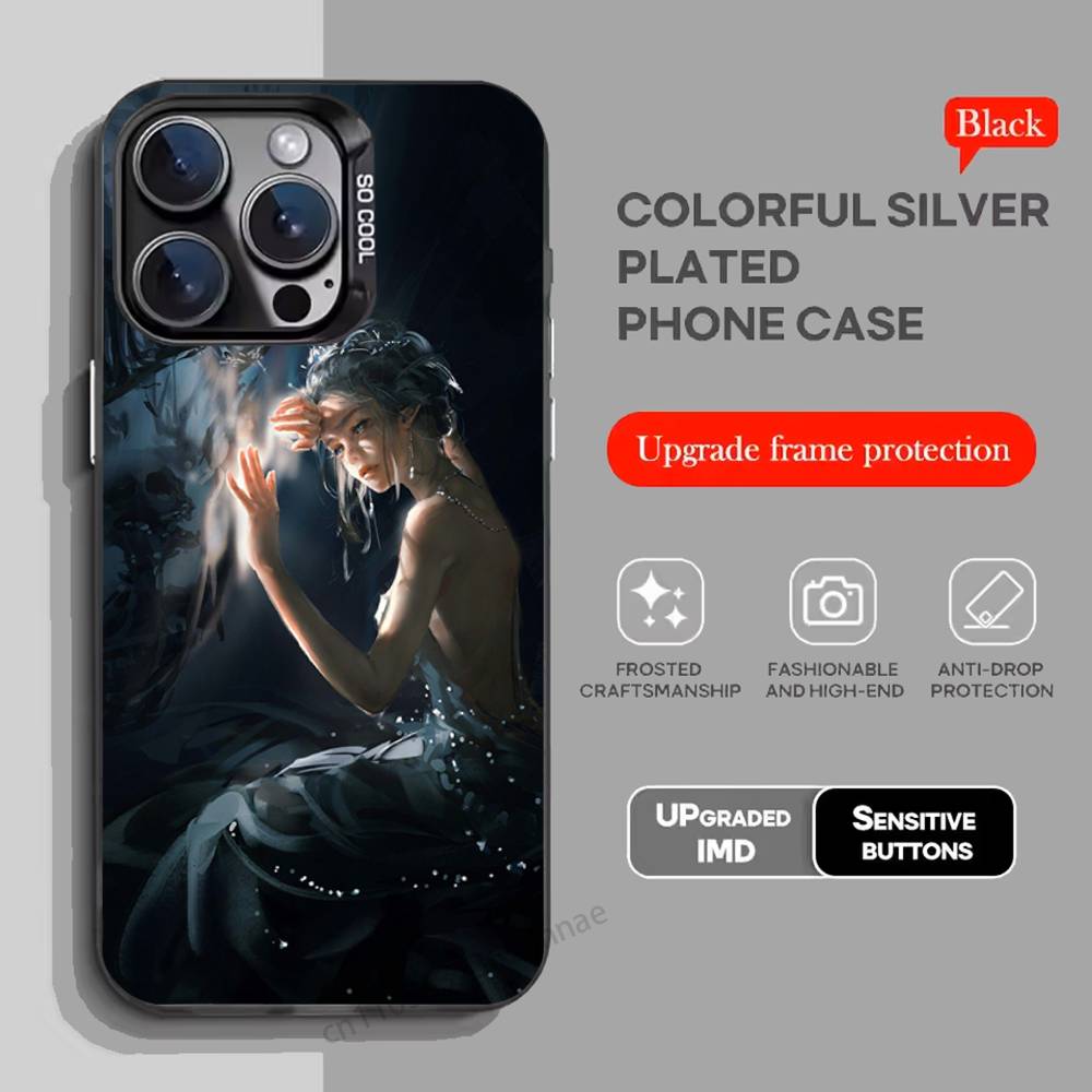 

Character Design Anime Phone Case For iPhone 17,16,15,14,13,12,11,Pro,Max,Plus,Mini,X,XS,XR,8,S,SE Soft Black Case iPhone16e