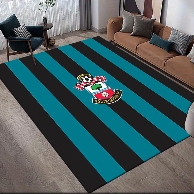 Southampton FC2 Flannel Pattern Square Carpet,Area Rug,Carpet Rug for Living Room Bedroom Sofa Playroom Decor,Non-slip Floor Mat