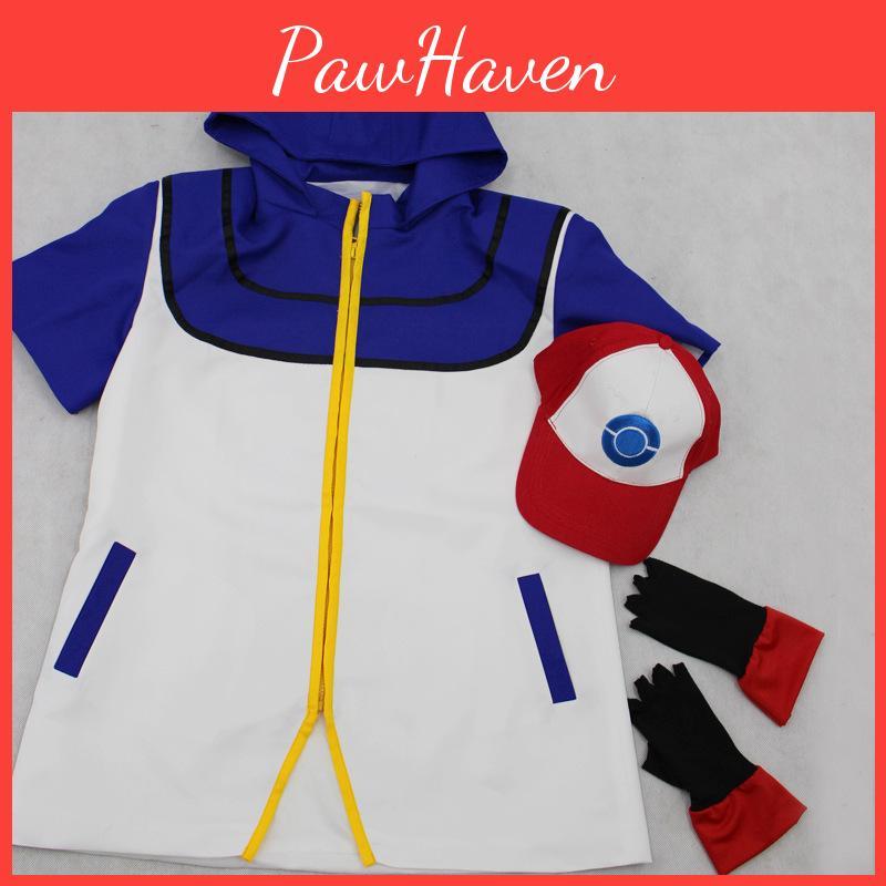 Pokemon Ash Ketchum Cosplay Costume For Kids And Adults Perfect For Halloween And Cosplay Parties
