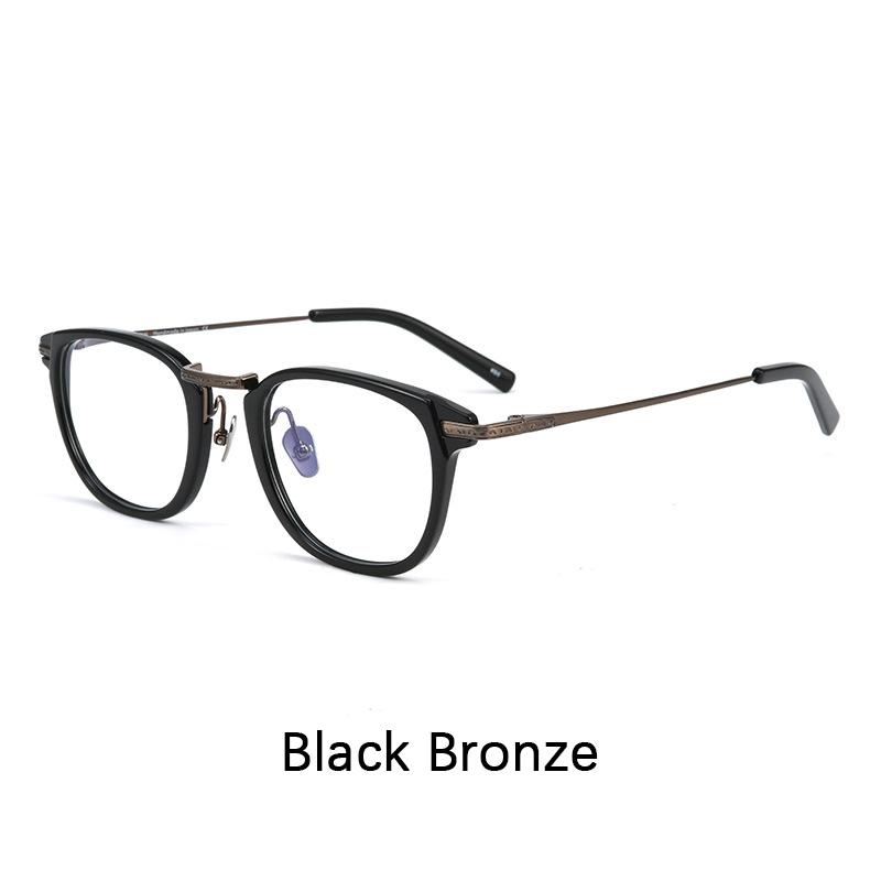 

2024 Japanese Square Titanium Glasses Frame Women Fashion Anti Blue Light Photochromic Eyeglasses Men Acetate Full Rim Eyewear no lens