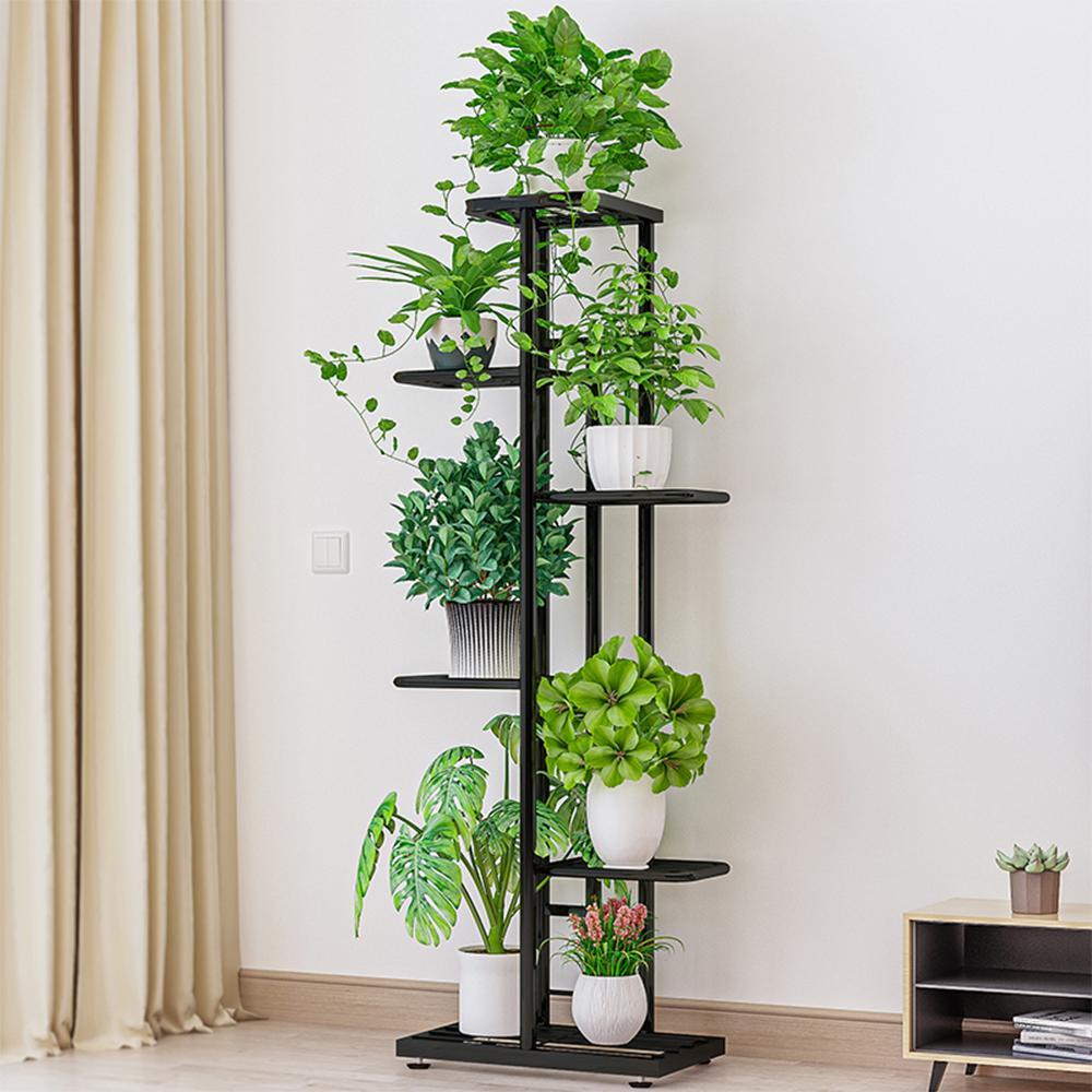 6-laags Displayrek Bloempottenrek Plantenstandaard Potladder Plantenstandaard Zwaar Uitvoering Opslagrek voor Potplanten