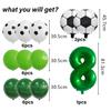 Green Black Soccer Printed Balloons for Wide Occasions, Easy To Use with Auto-Seal Feature for Children's Boy Birthday Party, Perfect for World Cup So