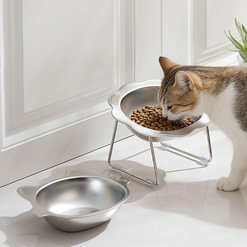 Acciaio Inossidabile 304 Ciotola per Cani in Acciaio Inossidabile Fondo Profondo Antiscivolo Ciotola per Animali Alimentazione Cuccioli