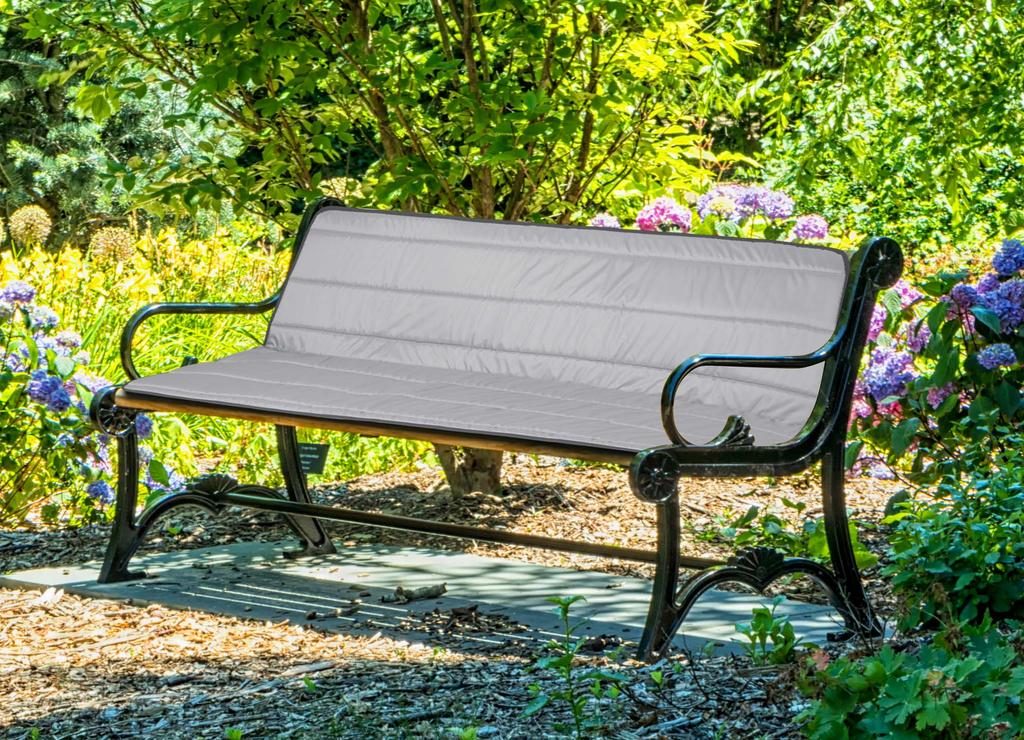 Set of garden foam cushions 150x50x50 cm dark gray