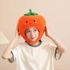 Children Headpiece With Cute Persimmon Design Fade Resistant Fabric Head Cover For Photo Props Holiday Celebrations