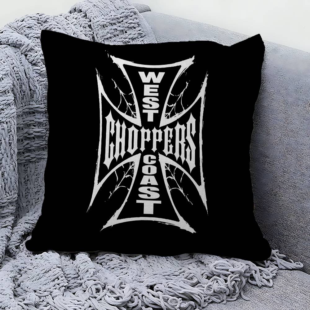 Federa per Cuscino West C-Coast C-Choppers Federa per Cuscino da Lancio per Auto Divano Auto Regalo di Natale 40x40cm 45x45cm