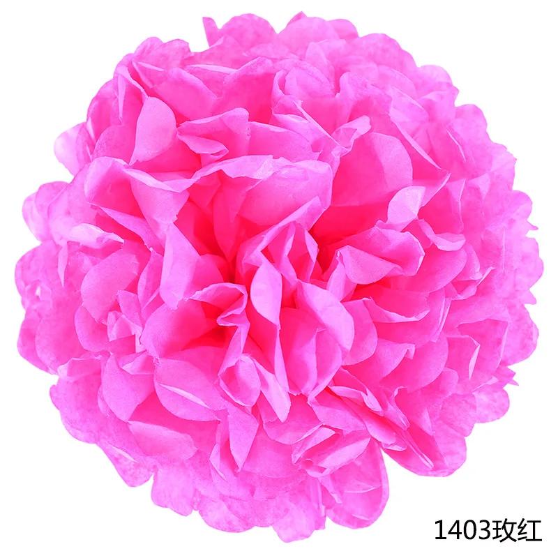 6-14inch(15-35cm) Handmade Tissue Party Flower Ball Decoration Paper Pompoms Wedding Decorative Baby Shower Birthday Favor Decor
