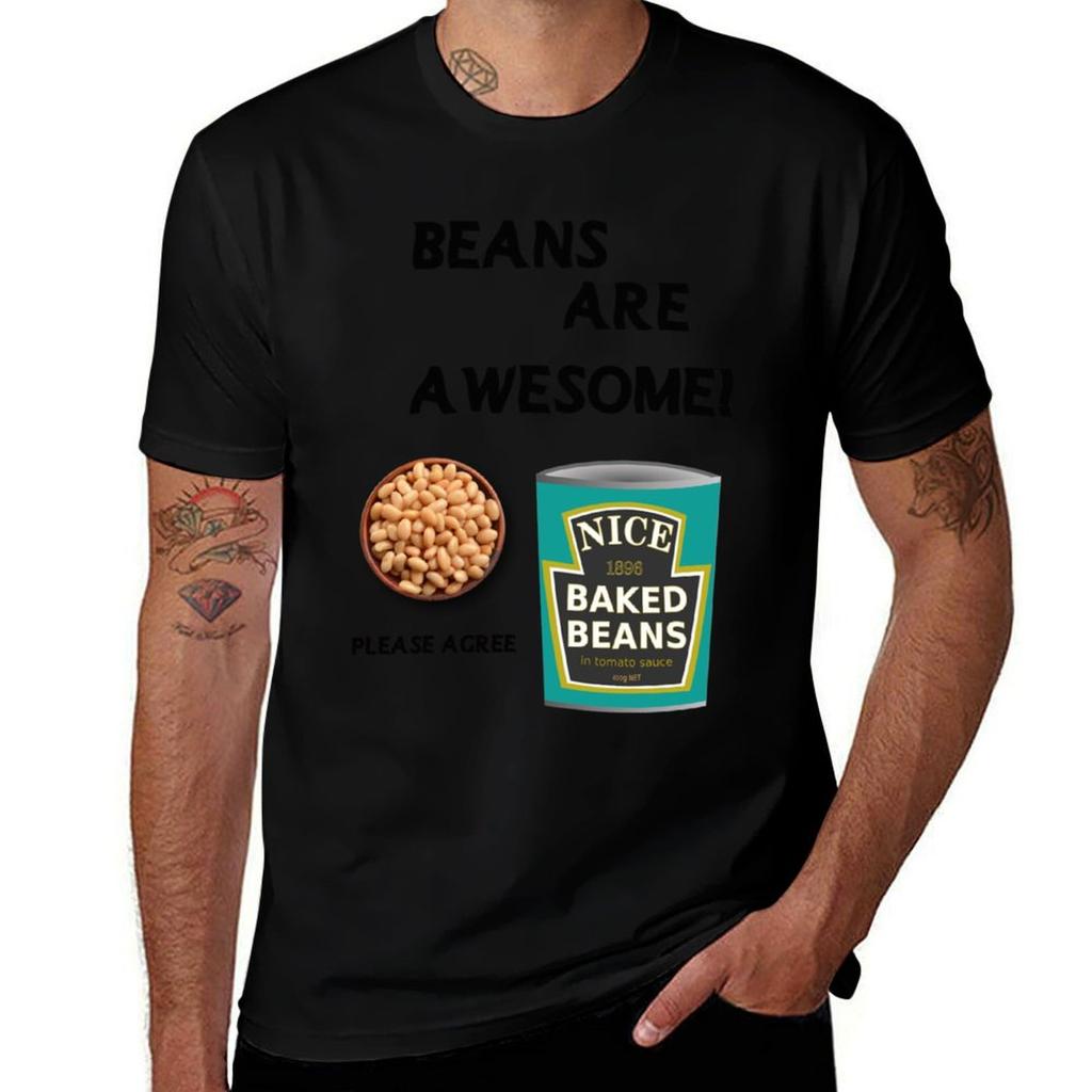 Bean Club Tshirt Simple Solid Color Crew Neck Tee