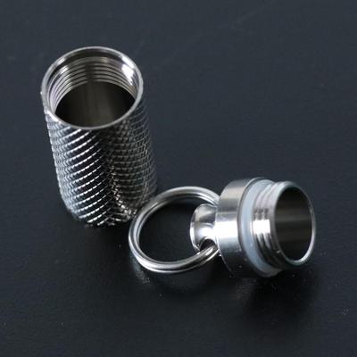 Portable Case, Titanium Waterproof Box Dispenser Keychain for Storage Organizer Bottle