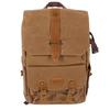 Camera Backpack Khaki Canvas and Oxford High Capacity Adjustable Waterproof Photography Backpack