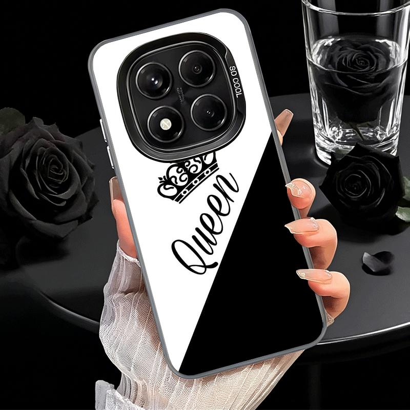 Queen King Couple Theme Soft Phone Case for Xiaomi Redmi Note 13 14 15 Pro Plus 12S 12 11S 11 11T 10S 10 Shockproof Cover Back S
