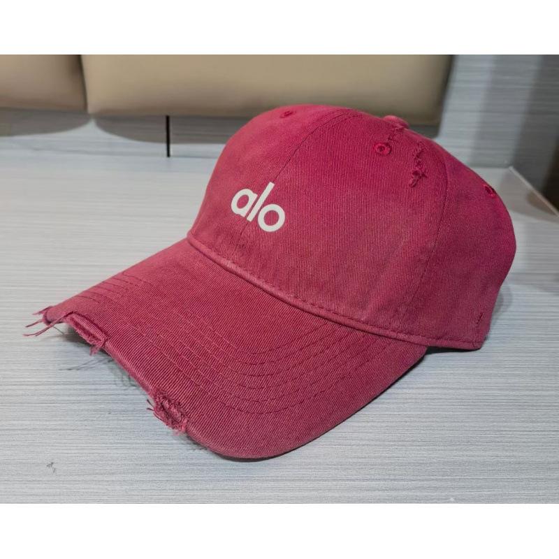 WEN-july Alo Letter Baseballpet Geborduurde Baseballpet Mannen En Vrouwen Lente En Zomer Pet Met Brede Rand Die Klein Gezicht Laat Zien Adjustable bordeaux