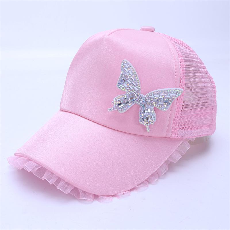 Girls' Spring and Summer Princess Sun Protection Cat Baseball Cap
