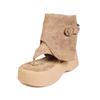 Mezzanine sandals women's new summer suede niche design thick-soled cool boots retro women's shoes