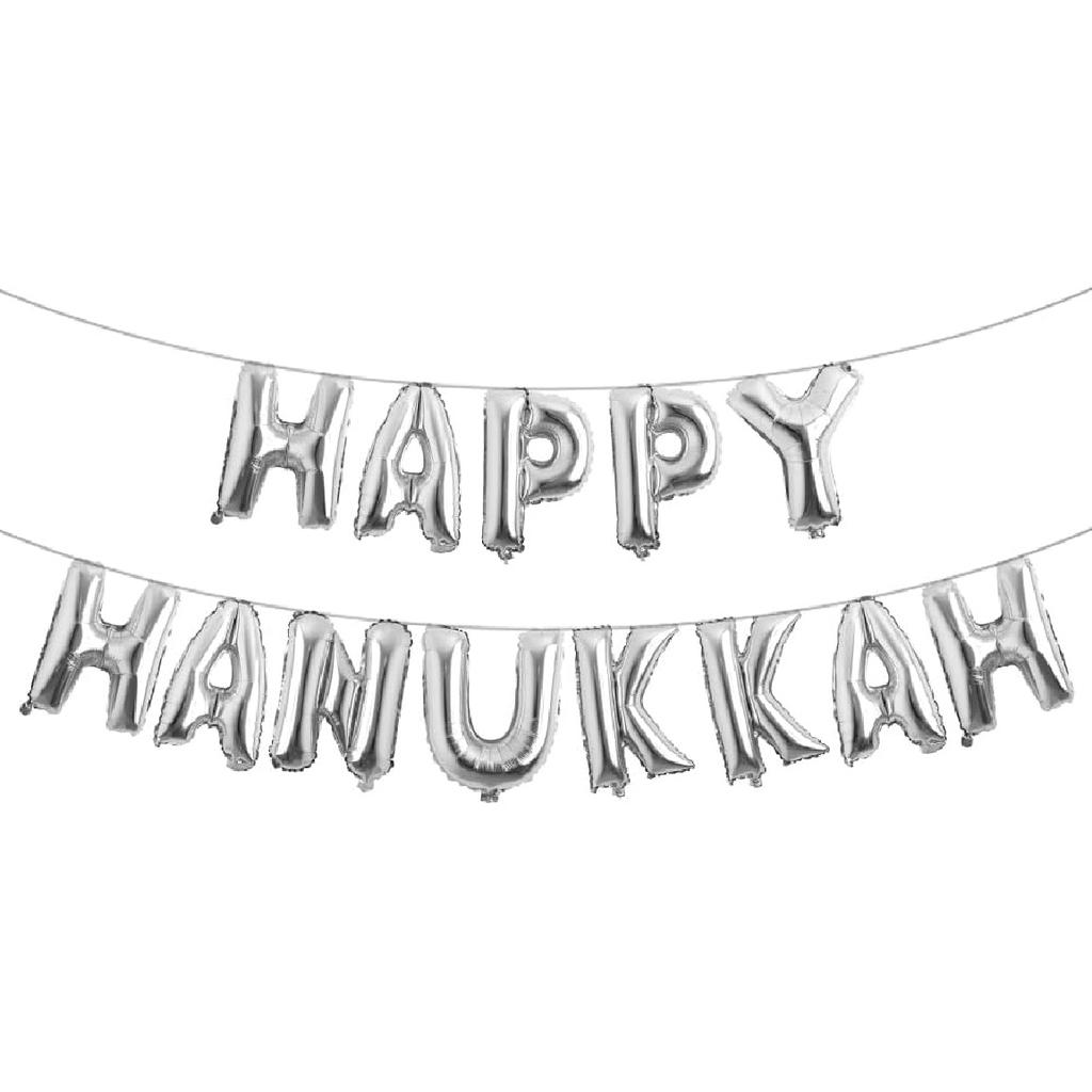 Happy Hanukkah Banner Hanukkah Party Decorations Chanukah Festival Garland Party Supplies for Fireplace Mantle, Happy Chanukah 16 inch Multicolor