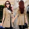 Women's Mid-Length Windbreaker Jacket - Spring & Autumn 2024 Korean Style Fashion Coat