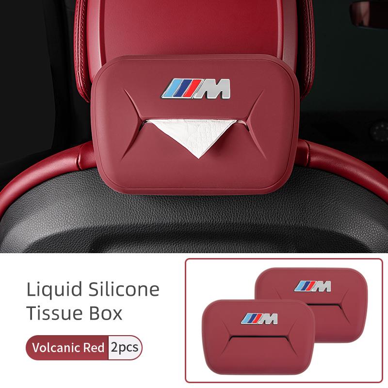 For BMW Hot 2025 For BMW 1/2PCS Silicone Tissue Boxes Car Interior Storage Boxs Accessories E91 E92 E93 E60 F10 F30 E39 E36 E87