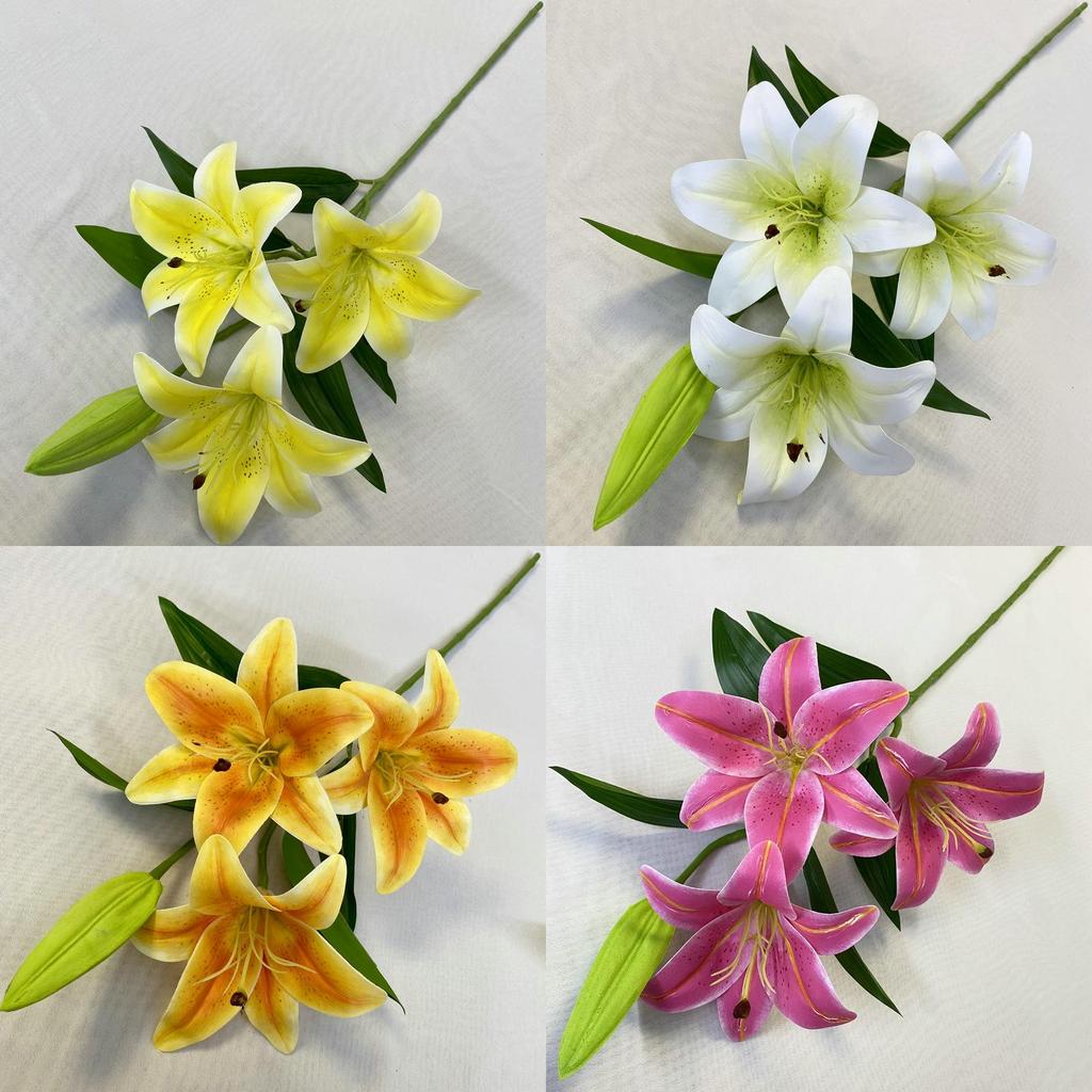 3d31w Faux Lily Flower With 3d Printing For Home Decor And Photography Props