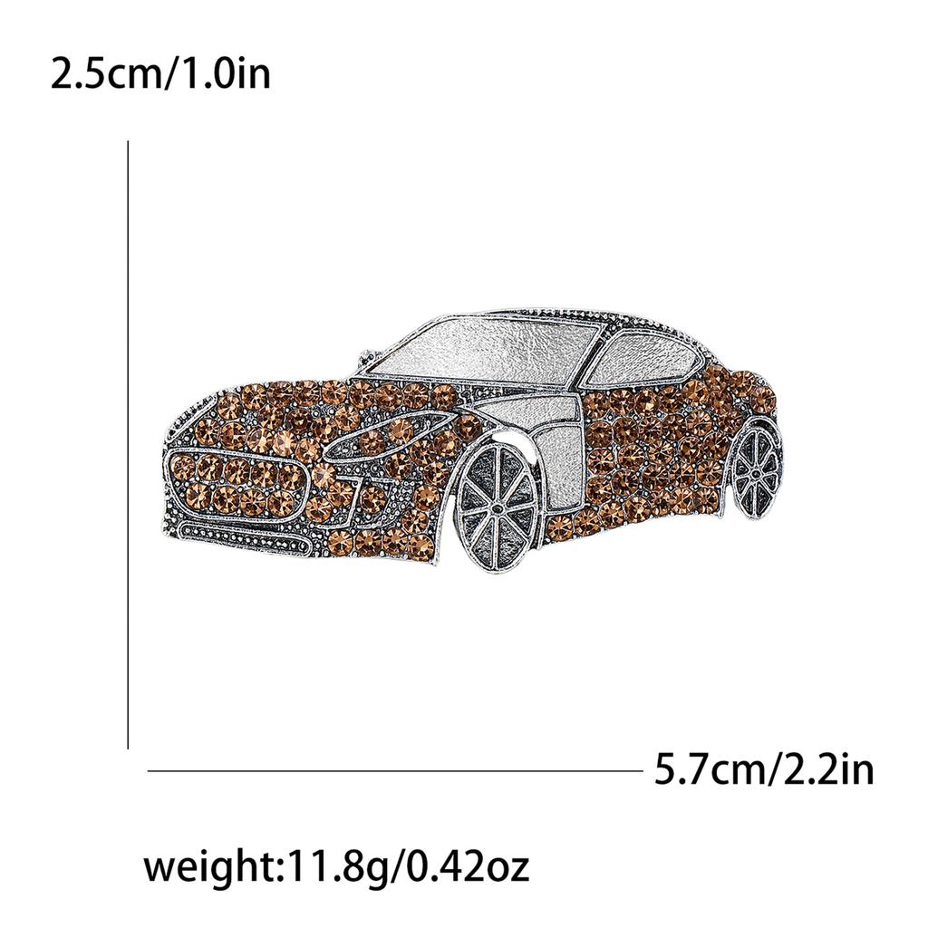 Retro Personalized Alloy Rhinestone Car Brooch Creative Trend Men'S And Women'S Suit Cardigan Corsage Jewelry Pin