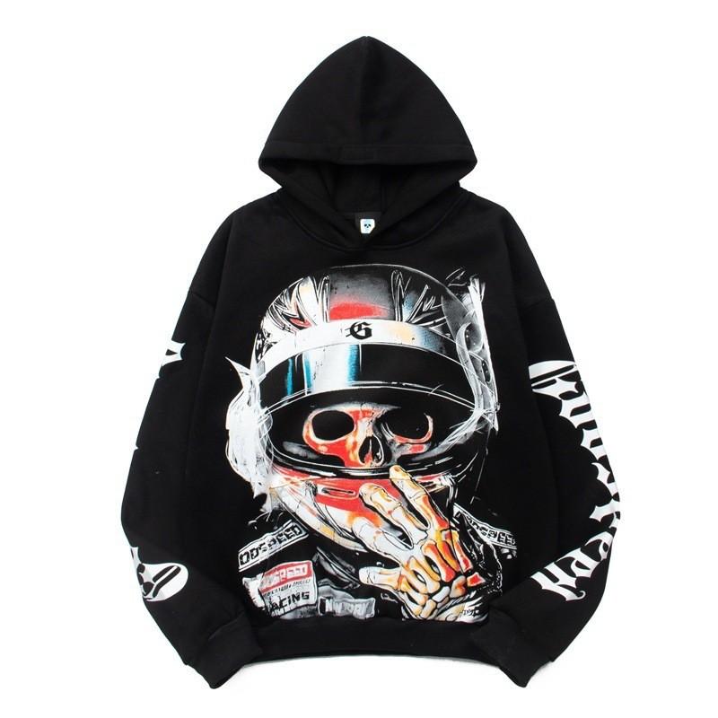 Godspeed 2025 Fall Winter Cotton Hoodie Streetwear Oversized Graphic Print Sweatshirt Men