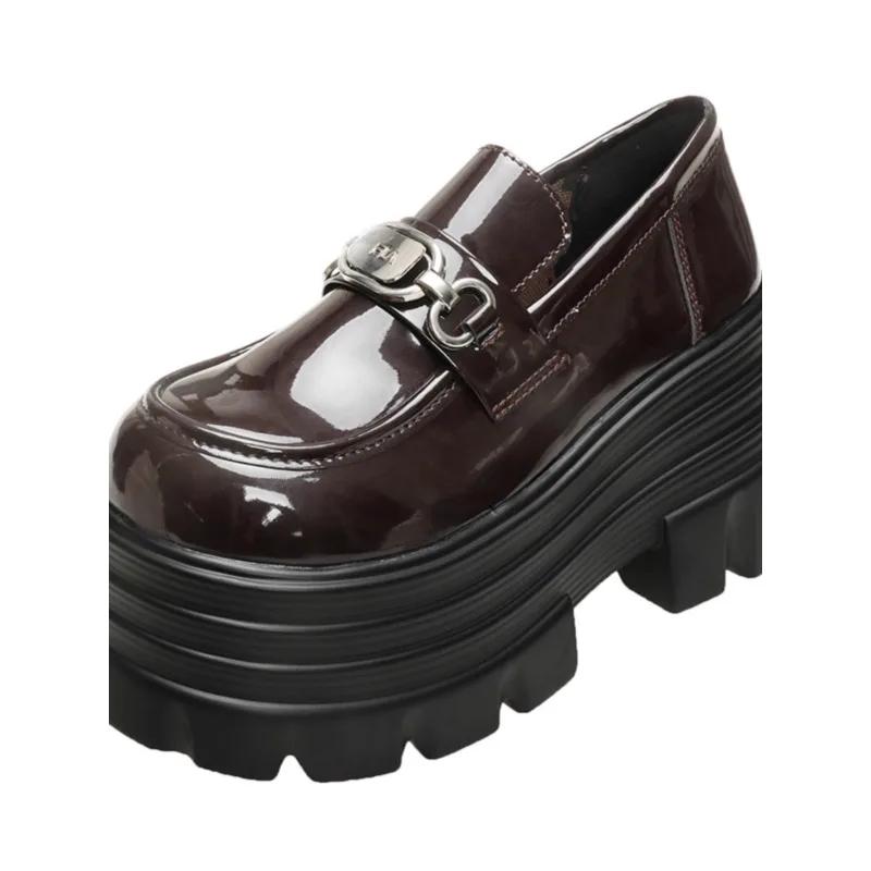 Fashion 9CM Women Pumps Mary Jane Lace Up Loafers Girls Students Lolita Shoes Puck High Heels Platform Pump Shoes Cosplay Female Shoes